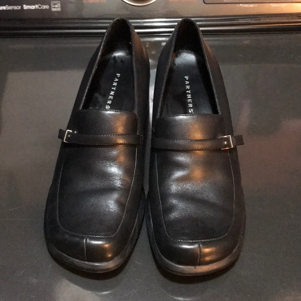 Partners Black Dress Loafers Size 8